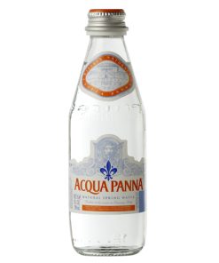 acqua panna water 25cl glazen flesjes doos 24 stuks Italiaans plat mineraalwater