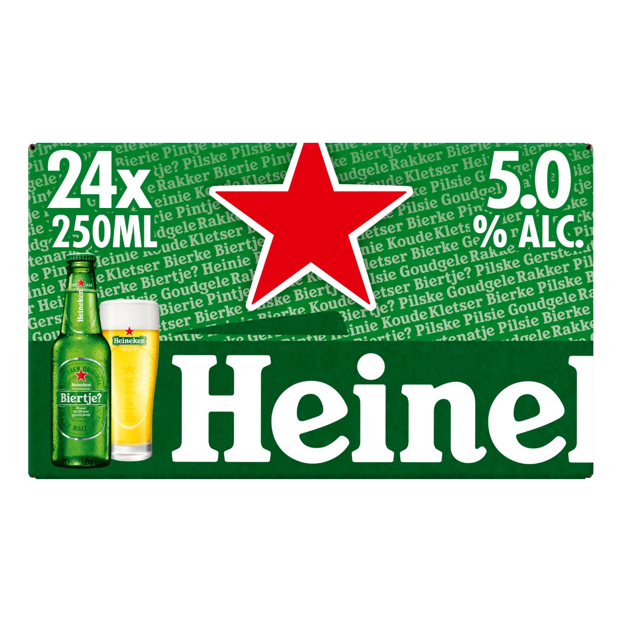 Heineken Mono flesjes 25cl in partypack 24 stuks