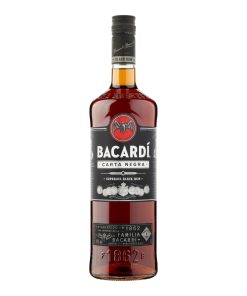 Bacardi Carta Negra Rum 1 Liter – donkere rum met warme smaken