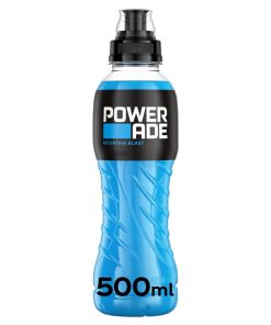 Powerade Mountain Blast 50cl – tray met 12 sportflessen blauwe sportdrank