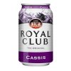 Royal Club Cassis Blikjes 33cl, bruisende frisdrank met zwartebessensmaak