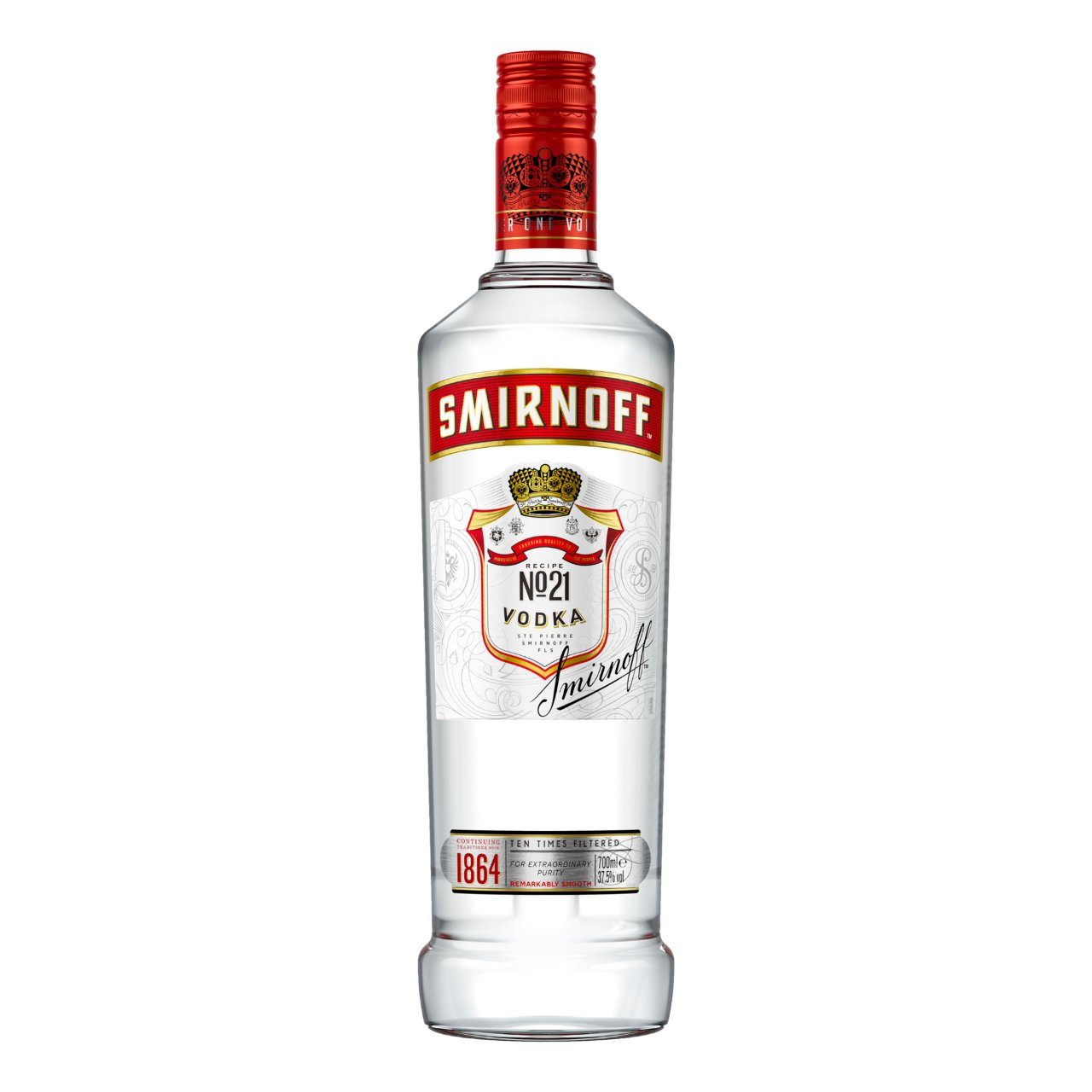 Smirnoff Vodka 1 Liter – klassieke zachte vodka in grote fles