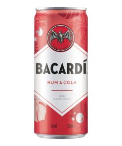 Bacardi Cola Blikjes 25cl Tray 24 Stuks – rum & cola ready to drink
