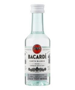 Bacardi Carta Blanca 5cl Mini Flesjes – doos met 10 glazen rumflesjes