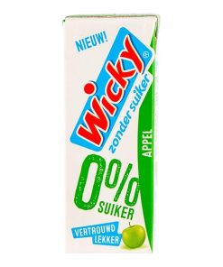 wicky drink appel zonder suiker 0 procent pakjes 20cl tray 30 stuks kopen