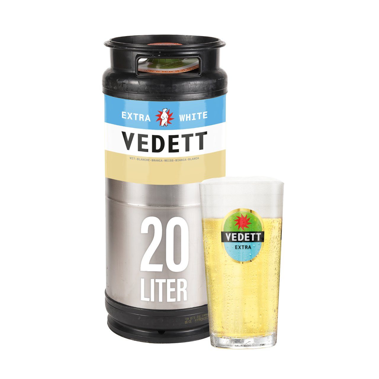 Vedett Extra White Witbier Biervat 20 Liter – goedkoopdrank.nl