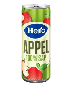 Hero Appelsap Blikjes 25cl Tray 24 Stuks – 100% puur appelsap