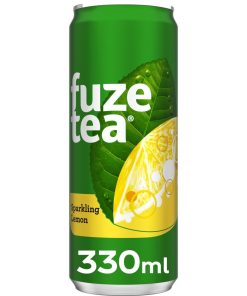 Fuze Tea Sparkling Lemon Blikjes 33cl Tray 24 Stuks – bruisende ijsthee met citroensmaak