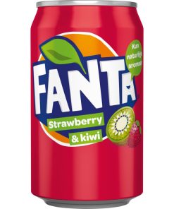 Fanta Strawberry Kiwi Blikjes 33cl Tray 24 Stuks Deens – tropische frisdrank zonder statiegeld