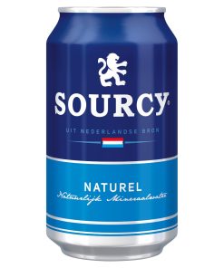 Sourcy Blauw Mineraalwater 33cl blikjes tray 24 stuks.