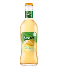 Fuze Tea Mango Chamomile 20cl – krat met 24 glazen flesjes ijsthee