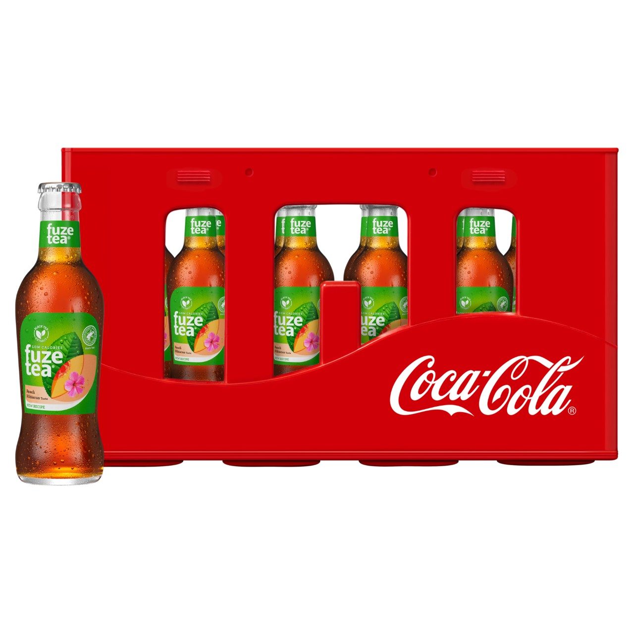 Fuze Tea Peach Hibiscus 20cl Flesjes Horeca Krat