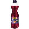Tray met 12 PET-flessen Fanta Cassis 50cl – frisdrank met zwarte bessensmaak, voorzien van hersluitbare dop.