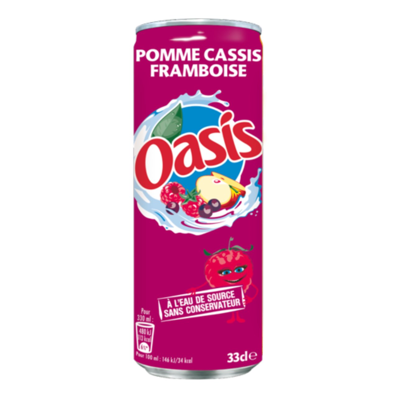 Oasis Apple Cassis Framboos Blikjes 33cl