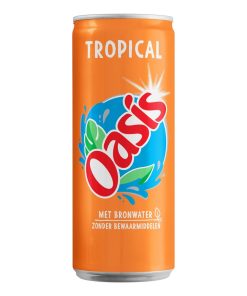 Oasis Tropical Blikjes 33cl – tray met 24 frisdrankblikjes zonder prik