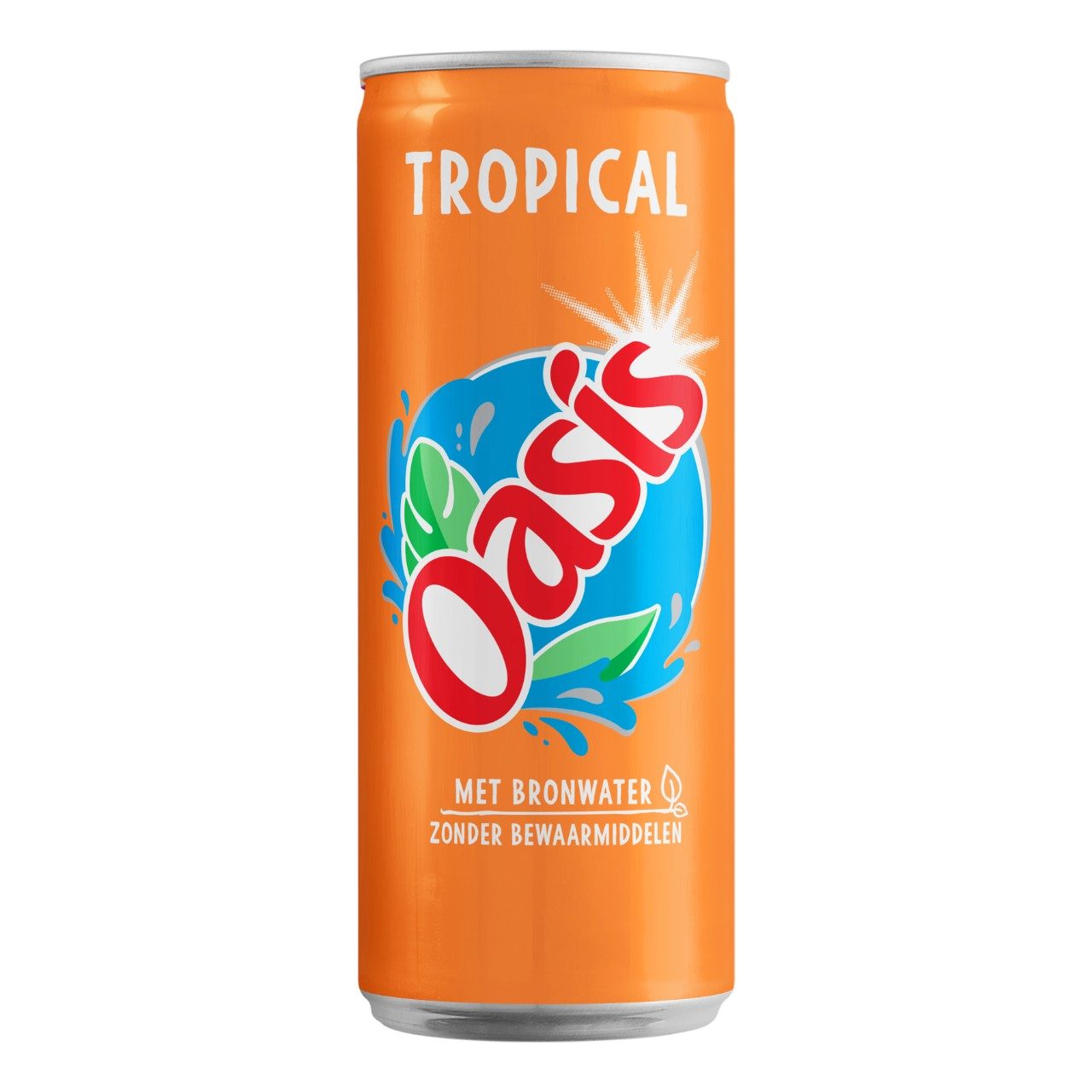 Oasis Tropical Blikjes 33cl – tray met 24 frisdrankblikjes zonder prik