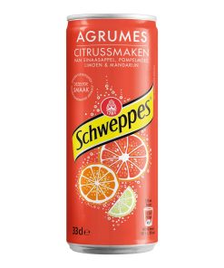 Schweppes Agrumes Blikjes 33cl – tray met 24 citrusfrisdranken