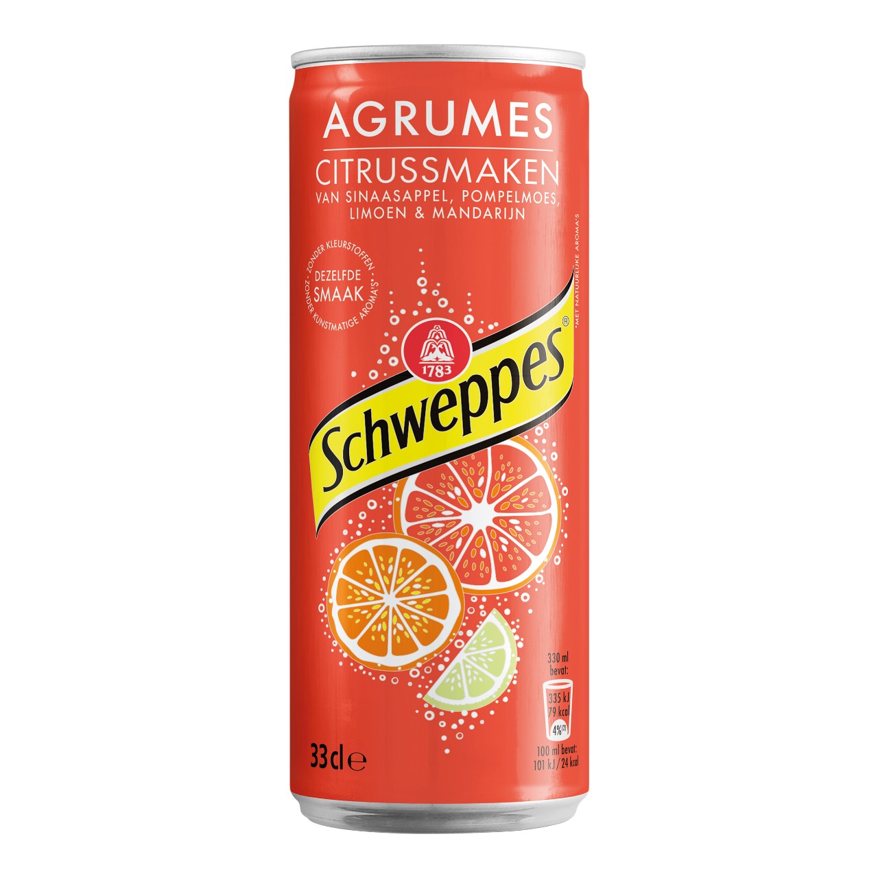 Schweppes Agrumes Blikjes 33cl – tray met 24 citrusfrisdranken