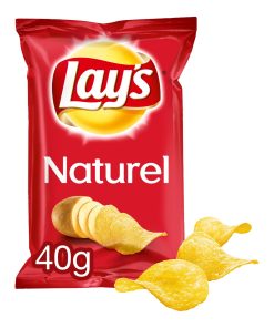 Lay's Chips Naturel Mini 40gram Doos 20 Stuks Uitdeel Zakjes