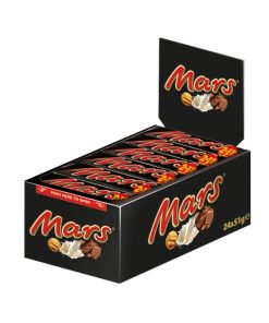 Mars Chocoladerepen 51 Gram Doos 32 Stuks – klassieke reep met karamel en nougat