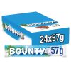 Bounty 57g – doos met 24 kokos-chocoladerepen per stuk verpakt