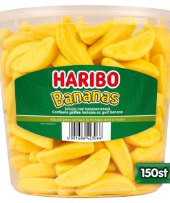 Haribo Gesuikerde Bananen Silo Emmer – 150 schuimbanaantjes