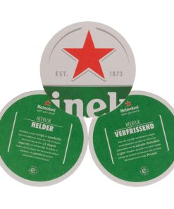 Heineken Bierviltjes Houder RVS + Gratis 1 Rol Heineken Viltjes