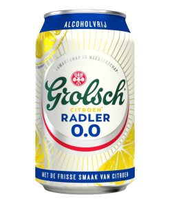 Grolsch Radler 0.0% 33cl – tray met 24 alcoholvrije bierblikjes met citroensmaak