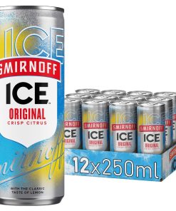 Smirnoff Ice Blikjes 25cl – tray met 12 verfrissende vodka mixdrankjes