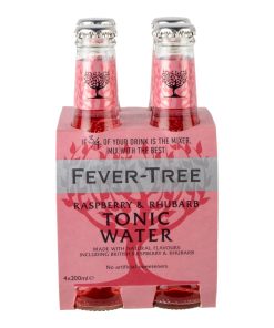 Fever Tree Raspberry & Rhubarb Tonic Water 20cl – tray glazen flesjes