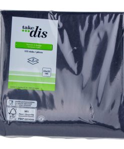 Servetten 2 Laags Zwart Horeca 33x33cm Pak 125 Stuks – Take Dis
