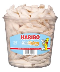Haribo Witte Muizen 150 Stuks – schuimsnoep in emmer