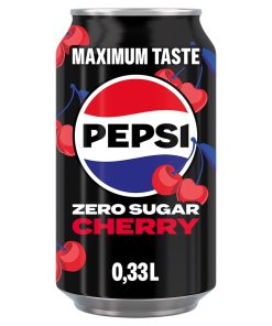pepsi cola max cherry 33cl tray 24 blikjes kopen suikervrije frisdrank met kers