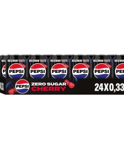 pepsi cola zero max cherry 33cl tray 24 blikjes