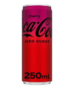Coca Cola Cherry ZERO Blikjes 33cl – Tray 24 stuks suikervrije kersencola