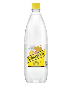Schweppes Indian Tonic 1 Liter Pet Fles Tray 6 – klassieke tonic voor cocktails en fris