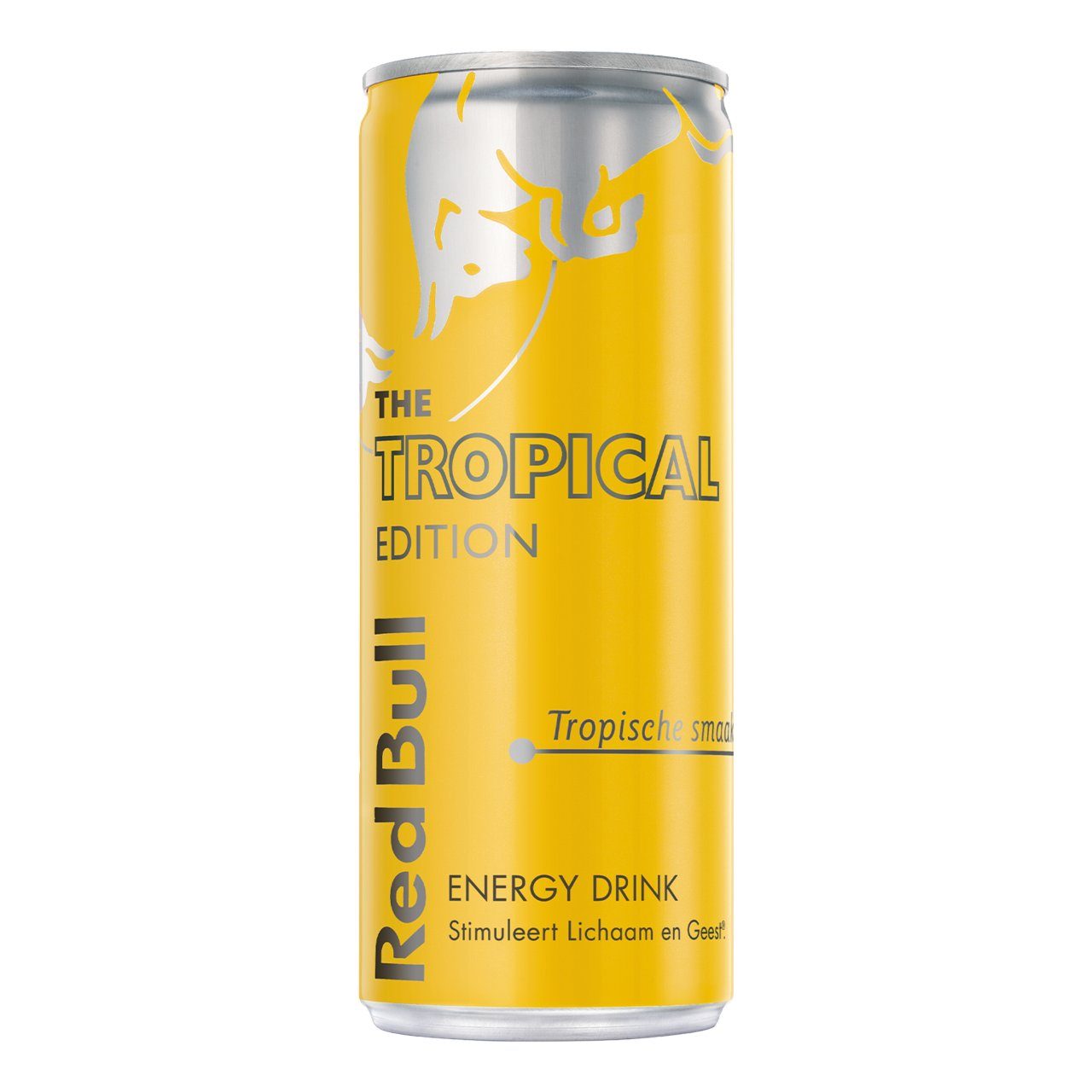 Red Bull Tropisch Fruit 25cl – tray van 12 gele energiedrankjes