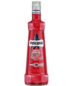 Puschkin Red Vodka 70cl – fles rode vodka met bessensmaak