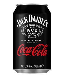 Jack Daniel’s Whisky met Cola 33cl Blikjes Tray 12 Stuks – klassieke mix van whisky en cola