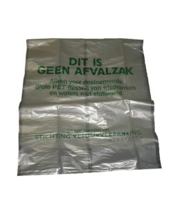 Statiegeld Zakken voor NL Emballage Flessen 4 Stuks – grote duurzame kunststof zakken voor statiegeldflessen