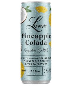 Lavish Pineapple Colada Blikjes 25cl – Tropische cocktail in tray van 24 stuks