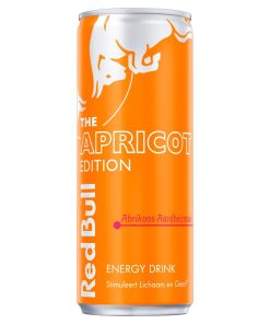 Red Bull Apricot Edition 25cl – tray van 12 oranje energiedrankjes
