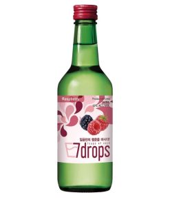 7 Drops Soju Raspberry 360ml – Koreaanse fruitsoju