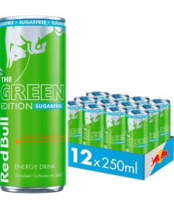 Red Bull Green Edition Sugar Free Blikjes 25cl Tray 12 Stuks