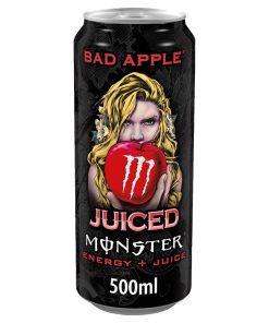 Monster Juiced Bad Apple Energy Drink 50cl – Fruitige energie in tray van 12