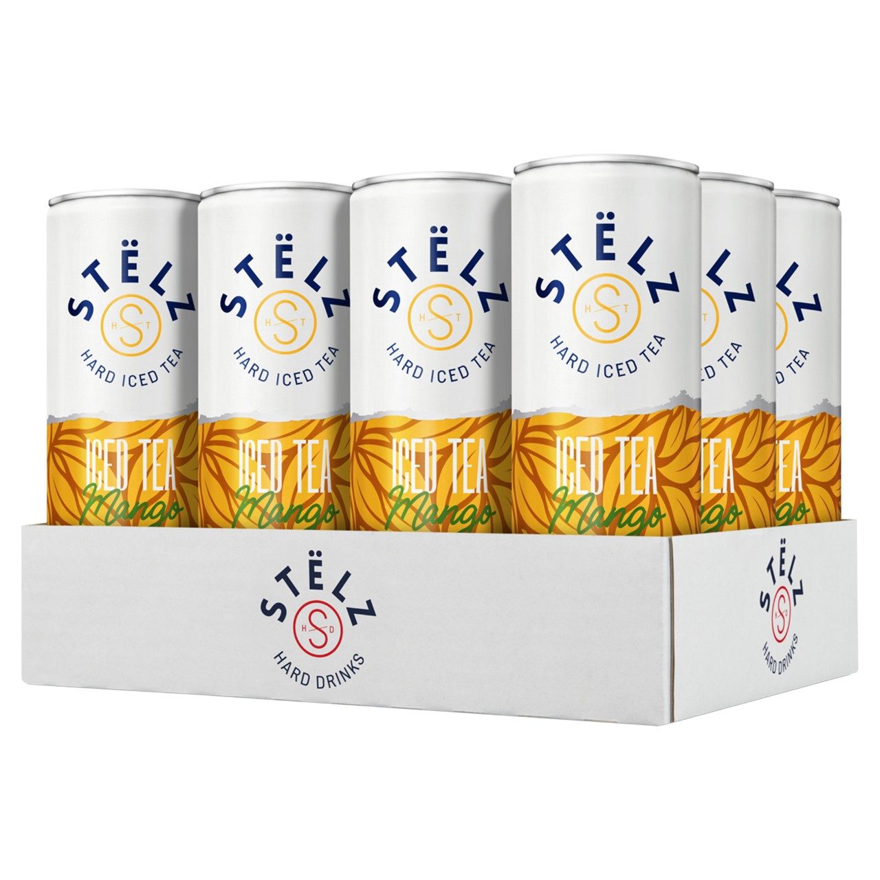stelz iced tea mango 25cl blikjes tray