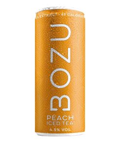 Bozu Iced Tea Peach 25cl – tray met 12 blikjes alcoholische ijsthee met perziksmaak
