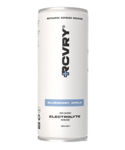 RCVRY Blueberry-Apple 25cl – tray met 12 blikjes elektrolytendrank zonder prik