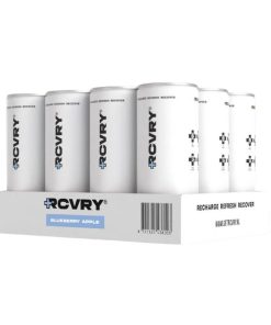 RCVRY Blueberry-Apple elektrolytendrank 25cl – tray met 12 blikjes