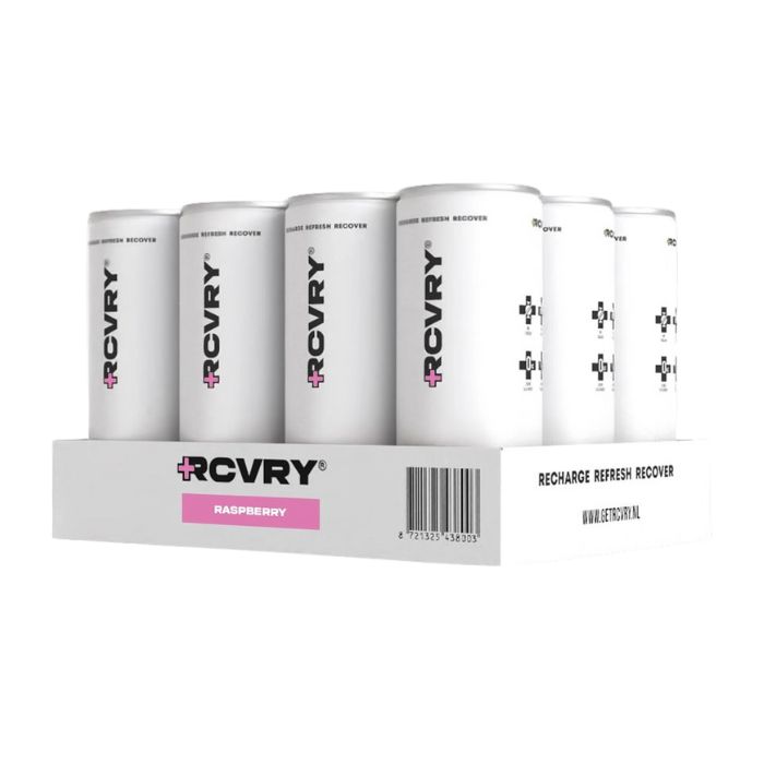 RCVRY Electrolyte Drink Raspberry Blikjes 25cl